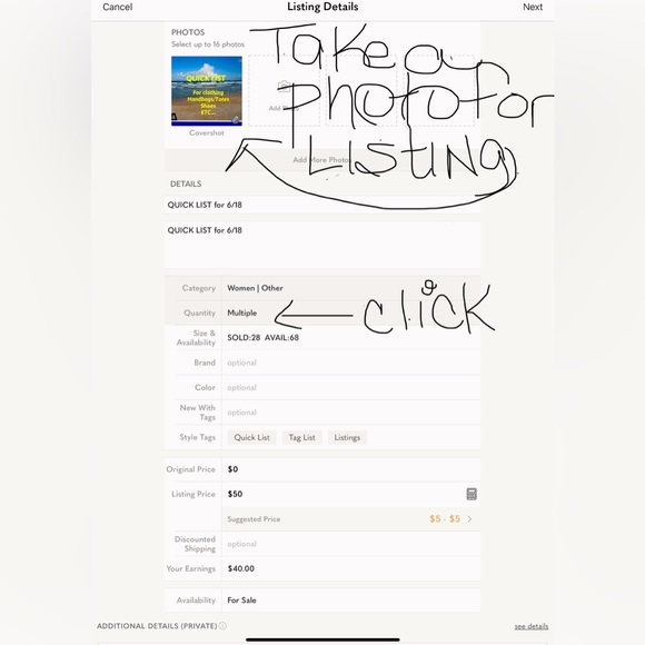 BASIC QUICK LISTING Help with Quick List for unlisted items - Picture 3 of 11